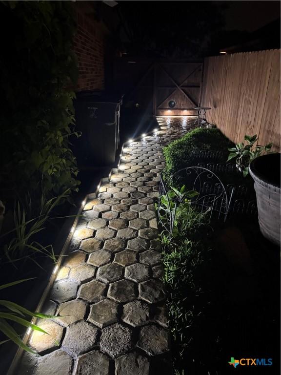 view of patio with fence