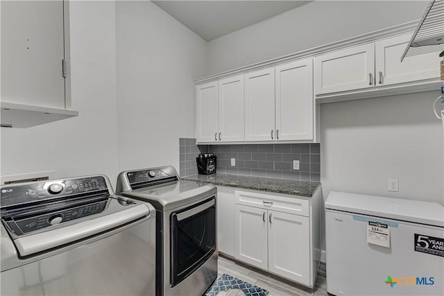 3935 Outpost Trce, Lago Vista, TX 78645 - washroom with independent washer and dryer and cabinet space