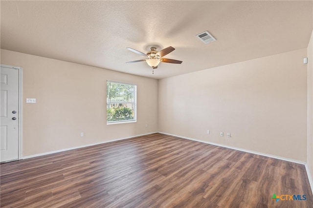 2007 Jefferson Ct, Belton, TX 76513 - empty room with ceiling fan and dark wood-style flooring