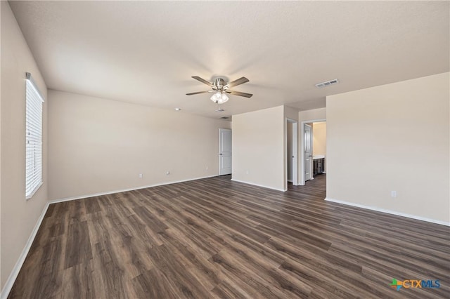 2007 Jefferson Ct, Belton, TX 76513 - empty room featuring a ceiling fan and dark wood-style flooring