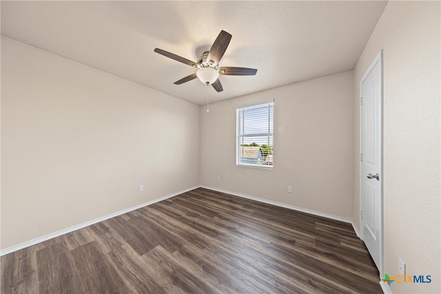 2007 Jefferson Ct, Belton, TX 76513 - unfurnished bedroom with dark wood-style floors and a ceiling fan