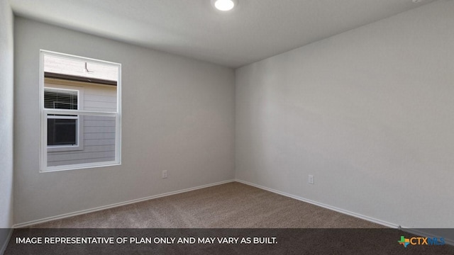 view of carpeted spare room