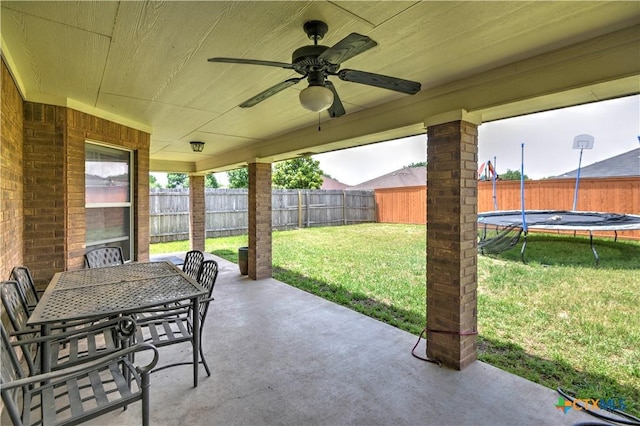 4813 Sapphire Dr, Killeen, TX 76542 - view of patio / terrace with a ceiling fan and outdoor dining area