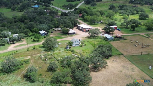 aerial view with a rural view