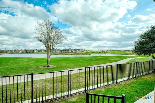 exterior space featuring a water view