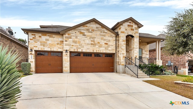 view of front of house featuring a garage