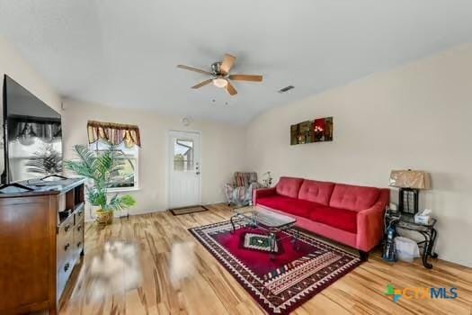 2303 Schwald Rd, Killeen, TX 76543 - living area featuring ceiling fan and wood finished floors