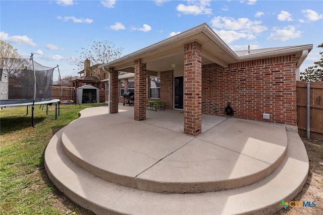 103 Lone Shadow Dr, Harker Heights, TX 76548 - view of patio / terrace featuring a trampoline
