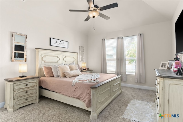 5712 Red Fish Ct, Belton, TX 76513 - bedroom featuring light carpet, baseboards, and a ceiling fan