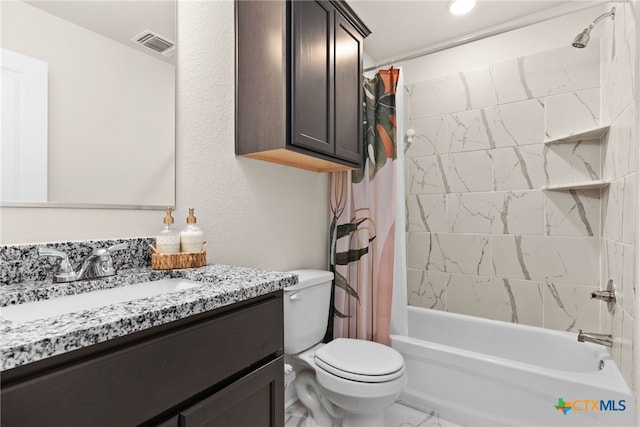 5712 Red Fish Ct, Belton, TX 76513 - full bath with vanity, shower / bath combo, and toilet