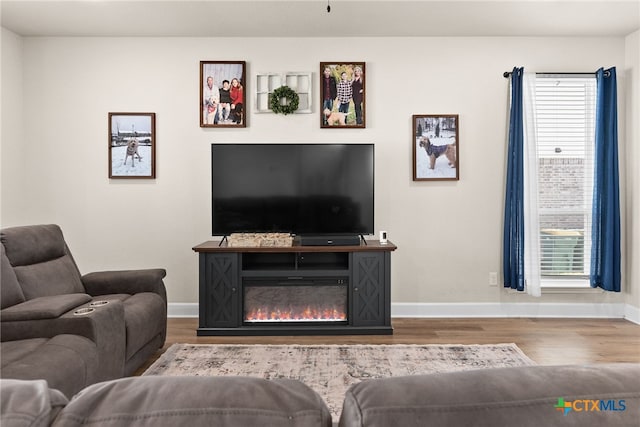5712 Red Fish Ct, Belton, TX 76513 - living area featuring baseboards and wood finished floors