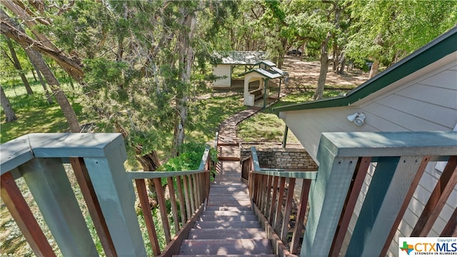 exterior space with a wooden deck