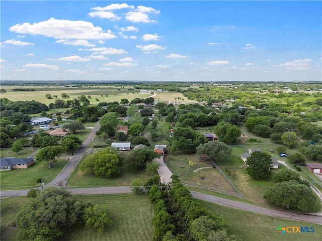 bird's eye view with a rural view