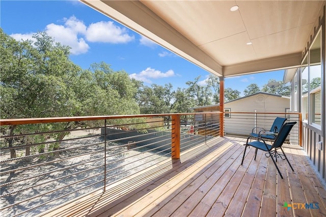 view of wooden terrace