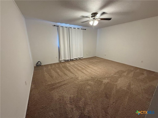 3054 Colorado Dr, Copperas Cove, TX 76522 - unfurnished room featuring ceiling fan, carpet, and a textured ceiling