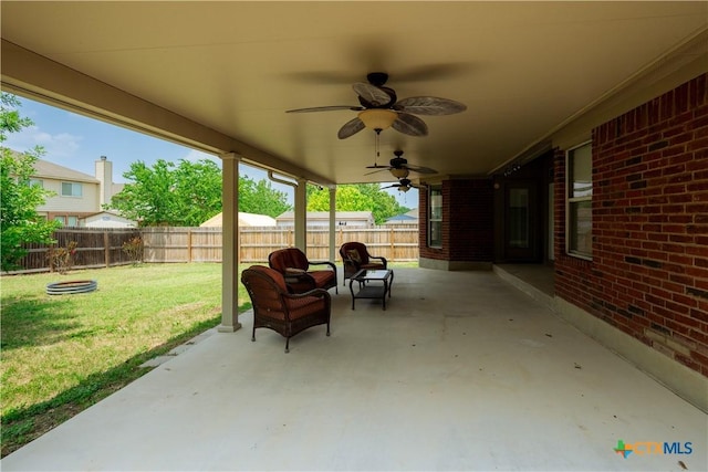 1764 Lower Forty, New Braunfels, TX 78130 - view of patio / terrace with a ceiling fan