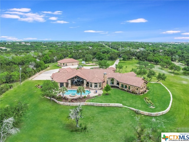 birds eye view of property