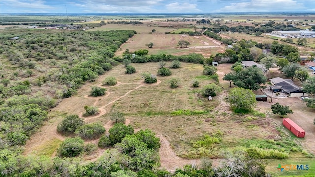 aerial view featuring a rural view