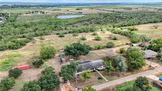 drone / aerial view with a rural view