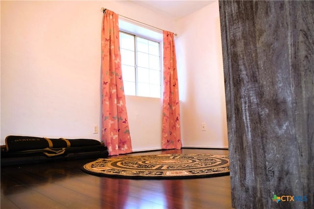 interior space with wood finished floors