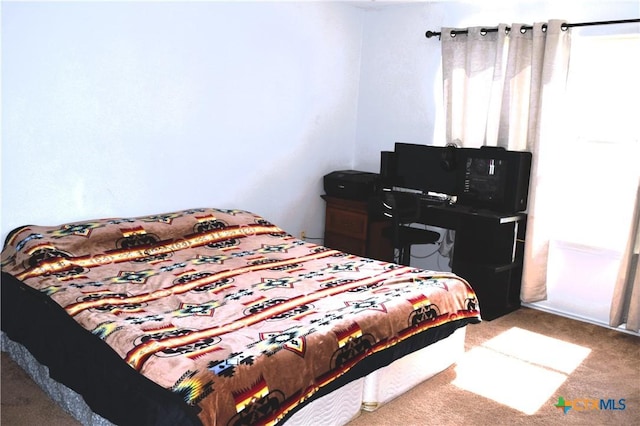 view of carpeted bedroom