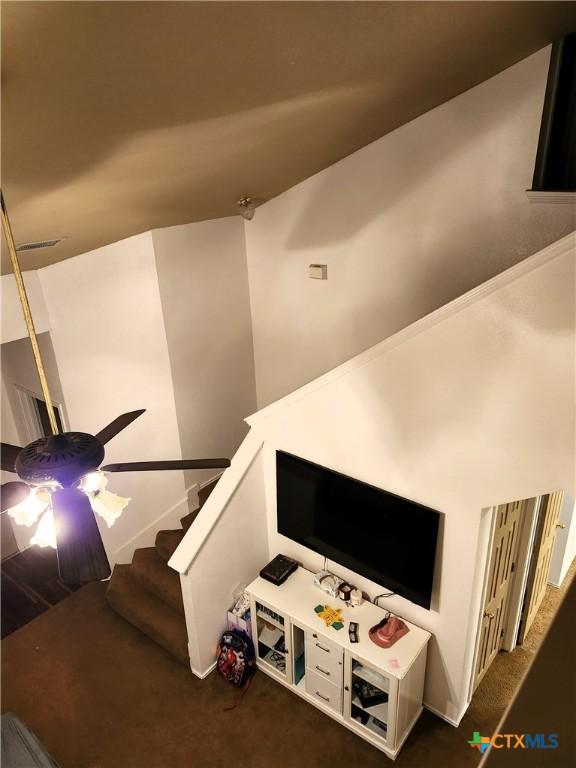 1402 Fox Creek Dr, Killeen, TX 76543 - stairway with carpet flooring