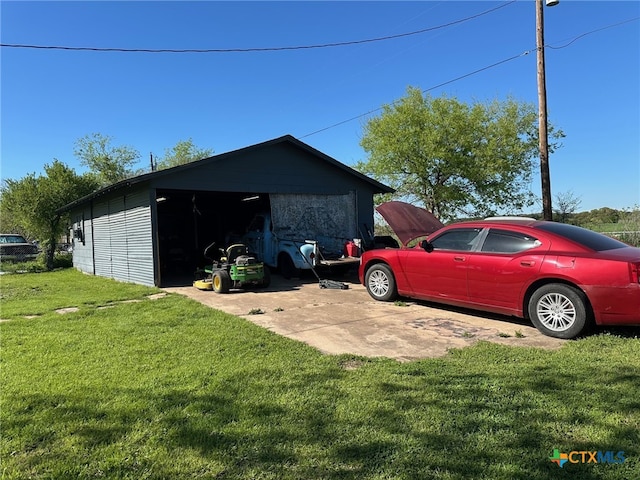 exterior space with a lawn