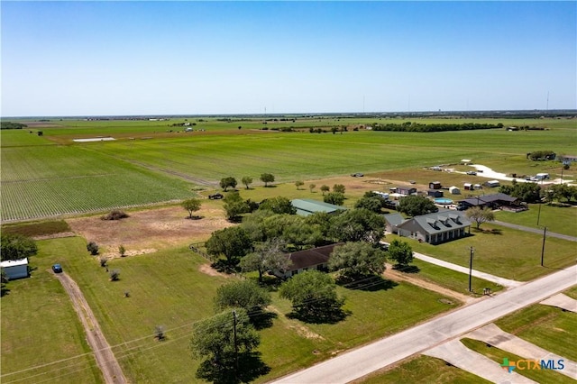bird's eye view with a rural view