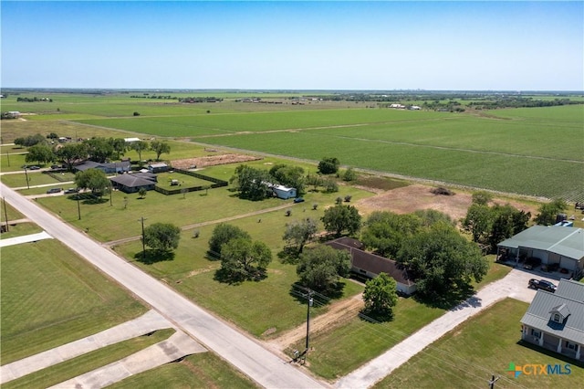 drone / aerial view with a rural view