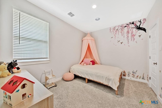 123 Paul Pena Dr, San Marcos, TX 78666 - bedroom featuring carpet flooring, baseboards, and recessed lighting