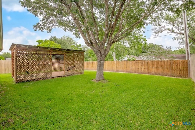308 Green Gable Dr, Victoria, TX 77904 - view of yard with a pergola