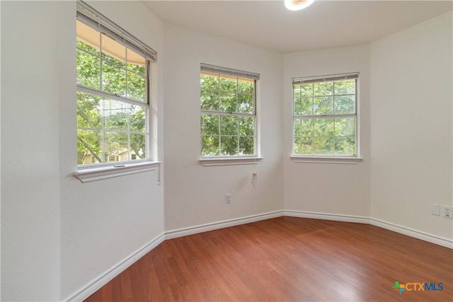 empty room with wood-type flooring