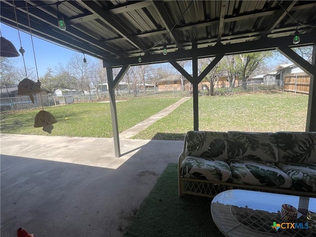 view of patio / terrace featuring a fenced backyard