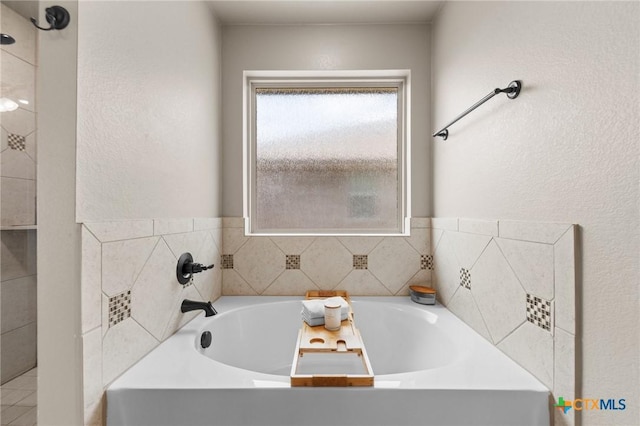 full bath featuring a garden tub