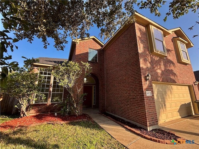 view of front of home with a garage