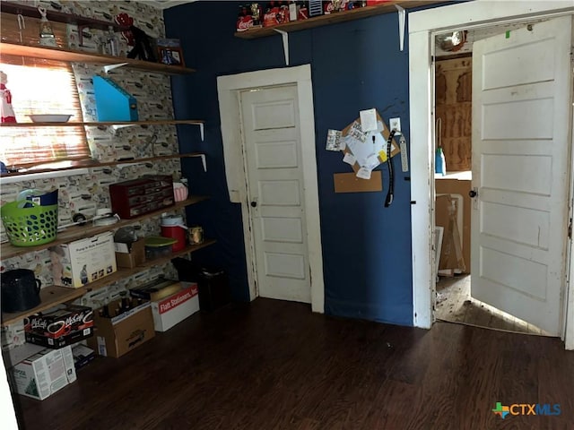 interior space with wood finished floors