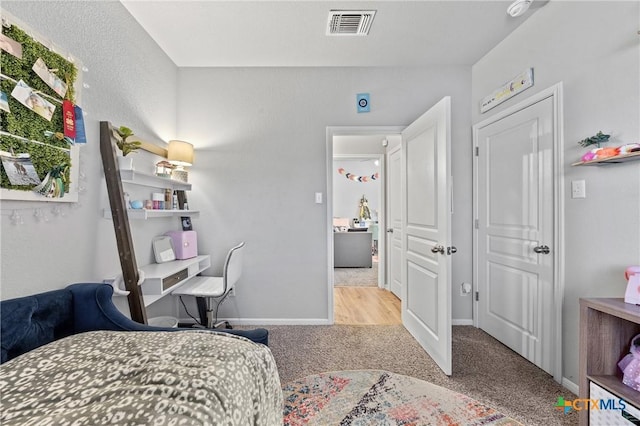 view of carpeted bedroom