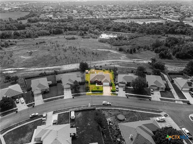 aerial view featuring a residential view