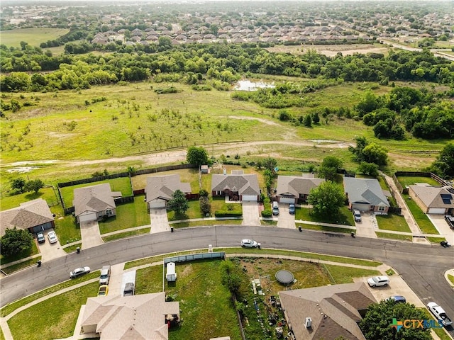 aerial view with a residential view