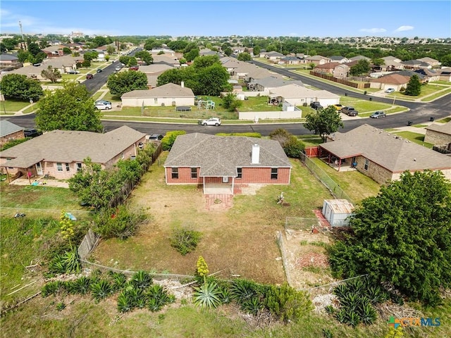 bird's eye view featuring a residential view