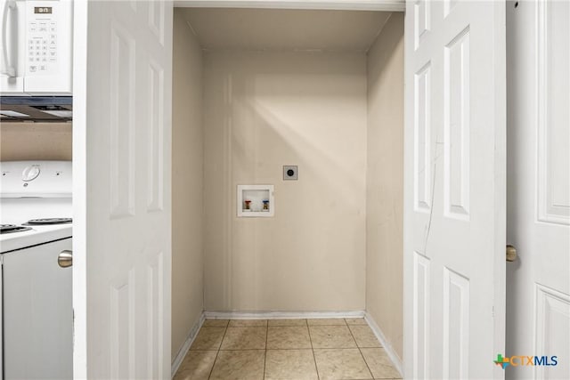 804 Little St, Copperas Cove, TX 76522 - laundry room featuring light tile patterned flooring, washer hookup, and hookup for an electric dryer