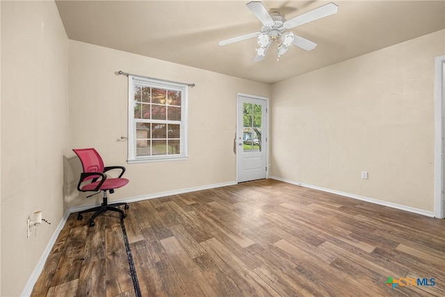 804 Little St, Copperas Cove, TX 76522 - unfurnished room with wood finished floors and ceiling fan