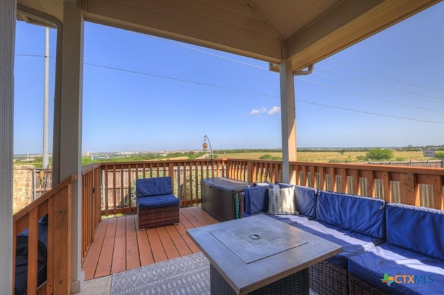 3214 Roan St, New Braunfels, TX 78130 - wooden terrace featuring an outdoor hangout area