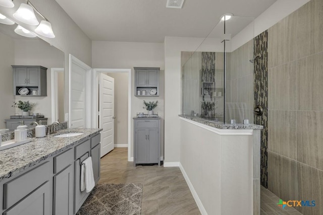 3214 Roan St, New Braunfels, TX 78130 - full bathroom featuring vanity and walk in shower