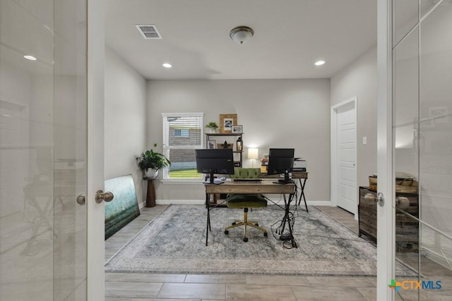 3214 Roan St, New Braunfels, TX 78130 - office featuring french doors and recessed lighting