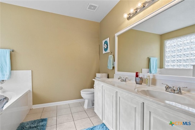 2604 Mikulec Dr, Killeen, TX 76542 - full bath featuring tile patterned flooring, double vanity, and a garden tub