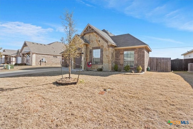 view of front of property with central AC