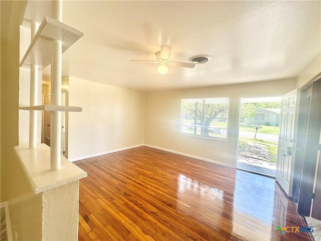 909 S 23rd St, Copperas Cove, TX 76522 - empty room featuring hardwood / wood-style flooring, baseboards, and ceiling fan