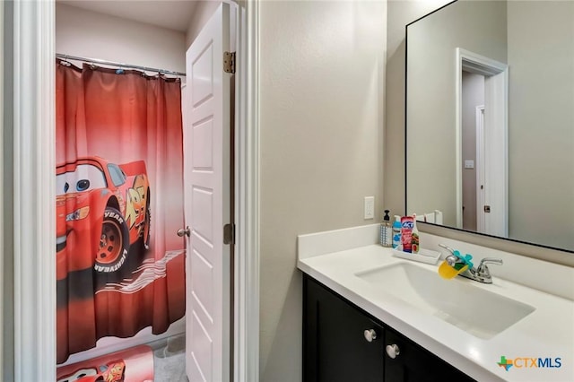 213 Flint Rock Ct, Victoria, TX 77904 - full bathroom with vanity and a shower with curtain