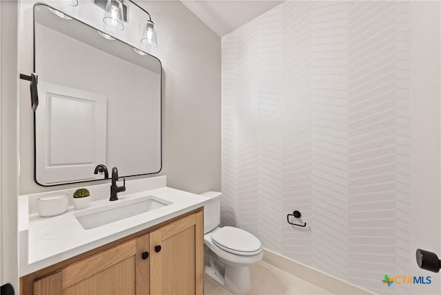 227 Glenview Cir, Belton, TX 76513 - bathroom with vanity, toilet, and tile patterned floors